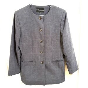 Sag Harbor Charcoal Checkered Blazer